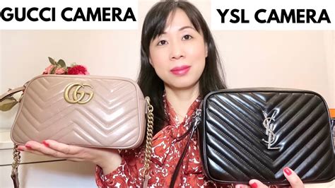 ysl lou camera bag vs gucci marmont